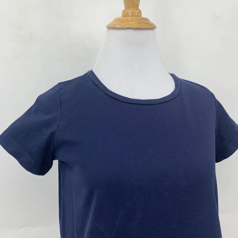 J Crew Side Tie T Shirt Womens XS Extra Small Ribbon Trim Short Sleeve Tee *READ